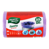 ПАКЕТЫ ДЛЯ МУСОРА С ЗАТЯЖКОЙ 35Л/15 ШТ. СТАНДАРТ МЖ 50 x 55 cм/cm, 14 µm (мкм)