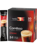 Кофе Coffesso растворимый Strong 3в1 молотый 300г стик