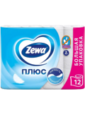 Туалетная бумага Zewa Плюс (белая) 12шт