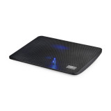 Охлаждающая подставка для ноутбука Deepcool WIND PAL MINI DP-N114L-WDMI, 15.6", Вентилятор 14см LED, 1000±10%RPM, Сквозной USB 2.0, 21,6дБл, Габариты 340х250х25мм, Чёрный