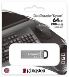 Накопитель на флеш памяти 64GB USB 3.2 Gen1 Kingston DataTraveler Kyson Серебро [DTKN/64GB]