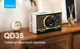 Беспроводная колонка Edifier QD35, ?85dB(A), 5.3BT, AUX, USB-A, 25W (Mid-bass) + 15W (Treble), зарядный модуль GaN, подсветка, Черный