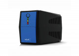 UPS SVC V-650-F-LCD, 650VA(400W), 12V/9Ah, AVR стабилизатор 165-275VAC, 3 вых: 2 системных+1 для принтера (Bypass), Black, USB (технология Smart), LCD display б/у