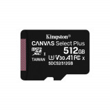 Secure Digital SDXC CL10 512GB KINGSTON Canvas Select Plus 100R C10 UHS-I U1 V10