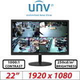 .UNIVIEW 21.5" MW3222-V LED FHD 16:9/5ms/1000:1/170/160/250cd/m2/1920?1080 VGA HDMI Speaker 2x2W