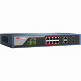 HUB Switch HIKVISION DS-3E1310P-EI/M(STD) SMART 8x10/100Mbps PoE,2x1000Mbpc,PoE budget:60W Metal