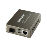 Медиаконвертер TP-Link MC112CS, WDM, с 1 портом 10/100Base-TX и 1 портом 100Base-FX с разъемом SC (ТХ: 1310 нм. RX: 1550 нм) для одномодового оптического кабеля (до 20 км)