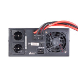 Инвертор SVC DIL-1200 (1000W), Вход 12В и/или 220В, Выход 220В, (Чистая синусоида на выходе), Функция заряда батарей 20A, Чёрный