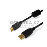 Интерфейсный кабель SHIP SH7013-3B, A-B, Hi-Speed USB 2.0, 30В, Чёрный, Блистер, Контакты с золотым напылением, 3 м.