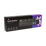 Клавиатура XG Dark Shadow, Игровая, USB, Кол-во стандартных клавиш 104, RGB, Длина кабеля 1,5 метра, Защита от случайного пролива воды/кофе, Анг/Рус/Каз, Чёрный