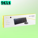 Комплект Клавиатура + Мышь Delux DLD-6220OUB, Оптическая Мышь, USB, 1000-3200DPI, Длина кабеля 1,6 метра, Кол-во стандартных клавиш 104, Анг/Рус/Каз, Чёрный