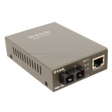 Медиаконвертер D-Link DMC-F60SC/E, с 1 портом 10/100Base-TX и 1 портом 100Base-FX с разъемом SC для одномодового оптического кабеля (до 60 км)