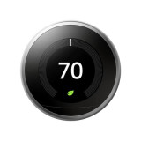Беспроводной смарт термостат Google Nest Learning Smart Thermostat, 3rd Generation, Stainless Steel (T3007ES)