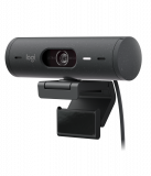 Веб камера Logitech BRIO 500, Full HD, 1080p, 4MPx, 60-30fps, RightLight 4, HDR, 90°, 4x Zoom, 2xMicrophone, USB Type-C, Graphite