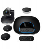 Камера для видеоконференций Logitech Group ConferenceCam + Expansion Mics 960-001060 Full HD, 1080p, View 90°, 10x Zoom, Speakerphone 360°, NFC, Mics, Bluetooth, пульт ДУ, USB 2.0, Black