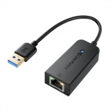 Сетевой адаптер Borio USB-C to Ethernet, Ethernet port (10/100/1000 Mbps), Black