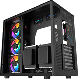 Корпус игровой ATX F917 (57,5см*21,5см*52,5см, ATX, USB 2.0x2, USB 3.0x1, 10xFan RGB, 7хPCI, 2HDD/2SSD, PSU ATX, Glass, Black)