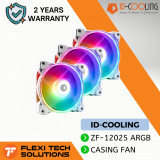 Case cooler ID-Cooling ZF-12025-ARGB-SNOW (1600RPM, 120mm Fan, Hydraulic Bearing, 4Pin PWM)