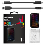 External SSD ADATA SE770G 512G U3.2 Type-C Read up:1000Mb/s, Write up:800Mb/s Black