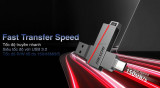 USB Flash HIKVISION HIKSEMI 256GB E307C U3 Silver USB 3.2 TypeA & TypeC, Read up: 130 Mb/s, Write up:45 Mb/s