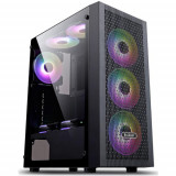 Корпус PC Cooler ME200 MESH BK ATX 1xUSB 3.0, 2xUSB 2.0, HDAudio, 4x2,5" SSD, 2x3,5" HDD, 3*120mm Front RGB FAN,Tempered Glass, 432x225x495mm, Black