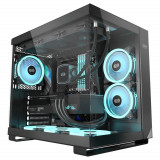 Корпус PC Cooler C3 D510 ARGB BK ATX 2xUSB 3.0, HDAudio, 2x2,5" SSD, 2x3,5" HDD, 3x120mm ARGB FAN, Tempered Glass, 454x220x490mm, Black