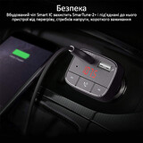 FM-модулятор Promate smarTune-2+ автомобильный (Bluetooth v5.0/ USB QC 3.0x1,USB 2.0x1/ mSDx1/ up to 32GB/ 87.5-108.0MHz/ MP3,WAV/ 18W/ микрофон)