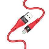 HOCO Data Cable U53 USB-microUSB для передачи данных и зарядки (поддержка быстрой зарядки), 4A, 1.2m, red