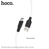 HOCO Data Cable X21 Plus Silicone for Micro , 2.4A, 2m, black and white