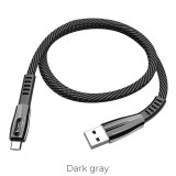 HOCO Data Cable U70 Splendor for Micro, dark gray 2,4A 120cm