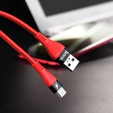 HOCO Data Cable U53 USB-Type-C для передачи данных и зарядки (поддержка быстрой зарядки), 5A, 1.2m, red