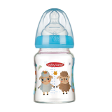Детская Pyrex бутылочка для молока с широким горлом ортодонтическая 150мл синий