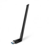 USB-адаптер TP-Link Archer T3U Plus, 802.11b/g/n 2,4 ГГц, 802.11a/n/ac 5 ГГц, 5 ГГц:11ac: до 867 Мбит/с, 2,4 ГГц: 11n: до 400 Мбит/с, USB 3.0, 1 внешняя антенна с высоким коэффициентом усиления