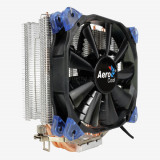 Кулер для процессора Aerocool Verkho 4 Intel 2066/2011/1700/1200/115X/775/AM5/AM4/AM3+/AM3/AM2+/AM2/FM2/FM1, 140W, 120мм, 800-2000 об/мин, 27 дБA, 4pin, Габариты 156.5 х 123 х 73 мм, Чёрный+Синий