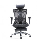 Office Chair SIHOO V1-N103 BLACK 4D Armrest, class 3 TUV gaslift,350mm aluminuim base, Footrest