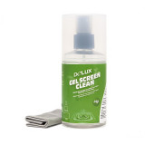 Чистящий набор Delux Gel Screen Clean для экранов и мониторов (LCD, OLED), стеклянных копировальных аппаратов, сканеров и другой оргтехники, Гель 200 мл с салфеткой из микрофибры 18*18 см, Удаление пыли и загрязнений, Дезинфицирует поверхност