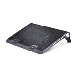 Охлаждающая подставка для ноутбука, Deepcool, N180 FS DP-N123-N180FS, 17", Вентилятор 18см, 1500±10%RPM, Cквозной USB 2.0, 30,3дБл, Габариты 380х296х46мм, Чёрный