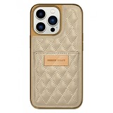 Кожаный чехол ONEGIF с отделением для карт и роскошной вышивкой для iPhone 15 Pro Max 