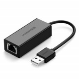 Сетевой адаптер UGREEN CR110 (USB2.0 - LAN 10/100Mbps, 0.10м), чёрный 20254