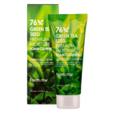 Увлажняющая очищающая пенка с семенами зеленого чая, 100мл, FarmStay FarmStay Green Tea Seed Premium Moisture Foam Cleansing 