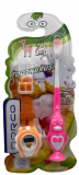 Детская зубная щетка Dorco (часы) розовый